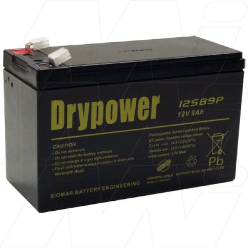 Drypower 12V 9Ah Sealed Lead Acid Battery - 12SB9P-F1