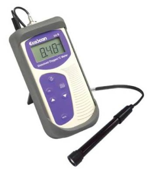 EcoScan DO 6 Dissolved Oxygen Meter with 3m cable electrode , 2 assembled membrane housing, 1 refill - EC-DO6-02K