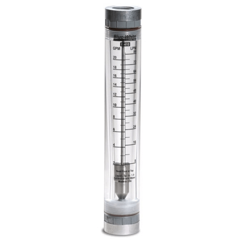 F-410N Standard Variable Area Flow Meter (2 to 20 GPM/8 to 80 LPM) with 1 inch F/NPT Adapter with 316 SS Float Material
