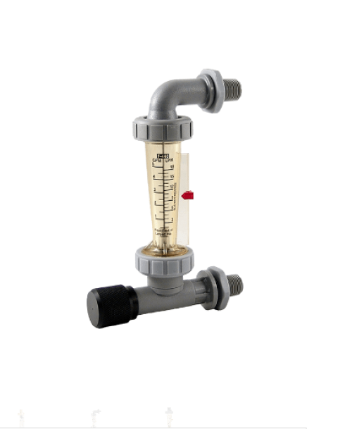 F-440 Polysulfone Standard Compact Flow Meter (0.2 to 2 GPM/0.8 to 8 LPM) 1/2 inch M/NPT, with Adjustable Mount