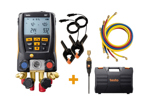 Testo 557 digital manifold kit - with Bluetooth and set of 4 hoses