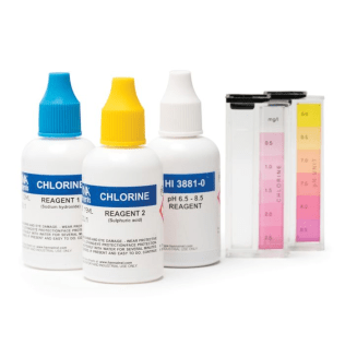 Chlorine (as Cl₂, free & pH) Colorimetric-based Chemical Test Kit