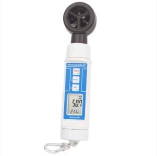 Traceable Vane Anemometer Pen (Anemometer/Thermometer/Hygrometer/Dew Point)